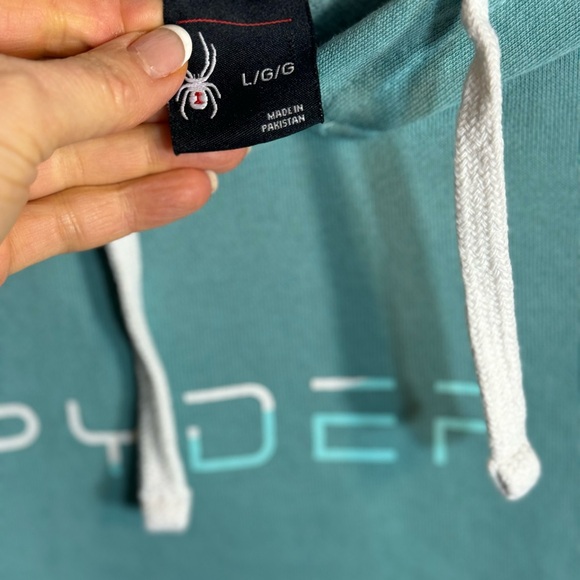 Spyder Fade Womens Pullover Hoodie Sweatshirt L Regular Long Sleeve Green - Picture 4 of 8